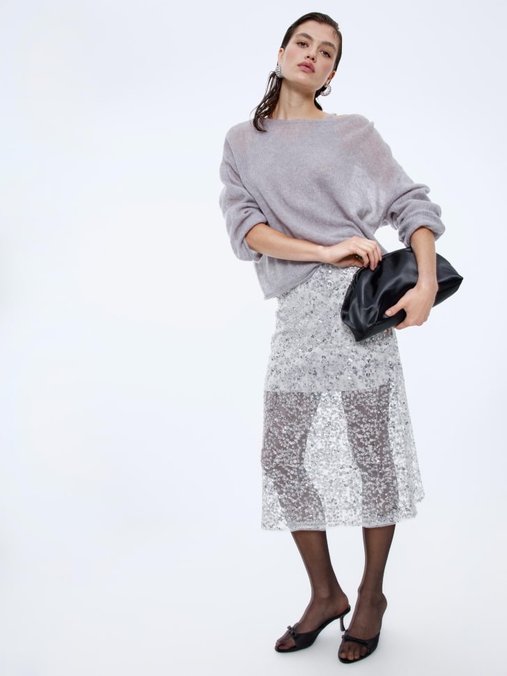 вязаный джемпер из смесовой шерсти 4610517190109 по акции