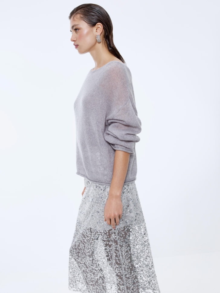 вязаный джемпер из смесовой шерсти 4610517190109 купить с доставкой