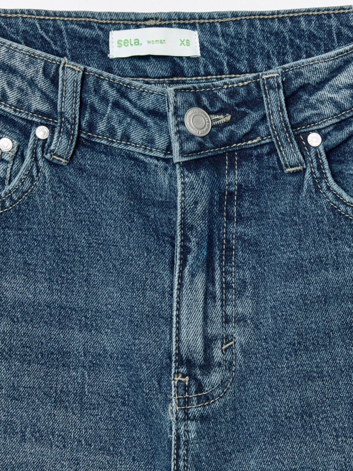 джинсы loose straight для взрослого возраста с изнаночной стороны