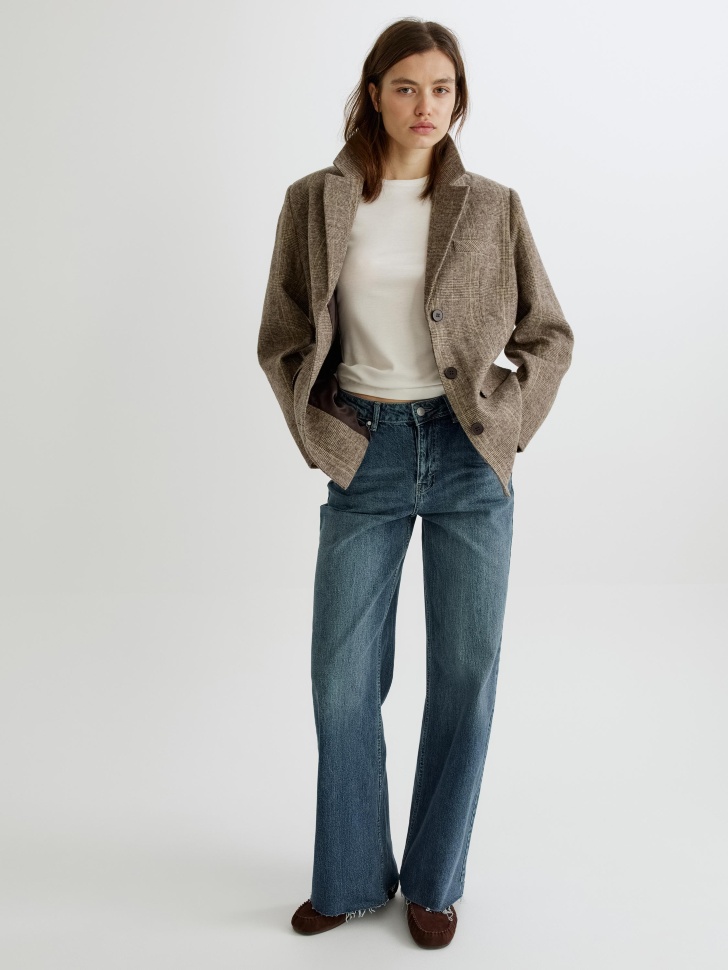 джинсы loose straight из хлопка спереди