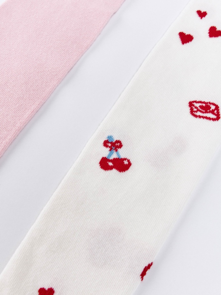 набор колготок для девочек, 2 шт. от бренда sela вид слева