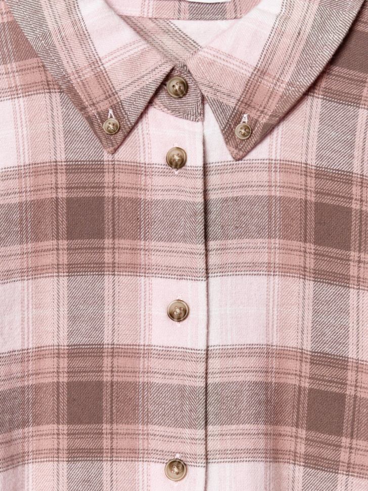 рубашка оверсайз из хлопка из хлопка спереди