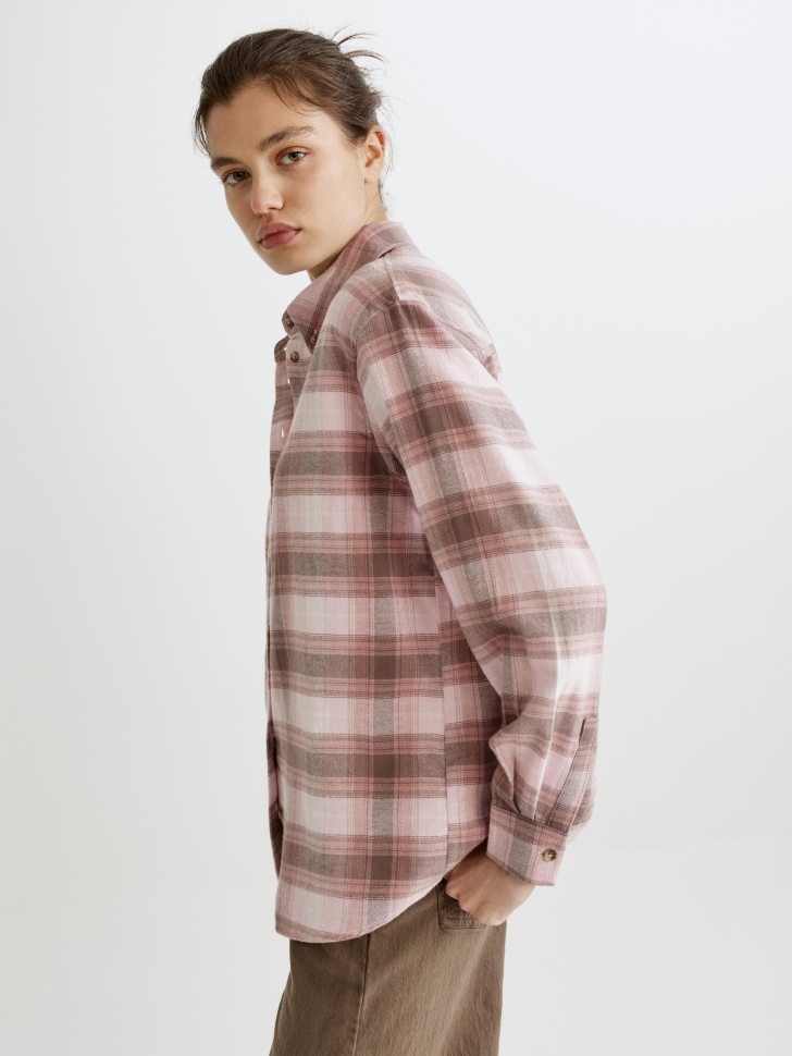 рубашка оверсайз из хлопка по цене 2999 руб вид справа