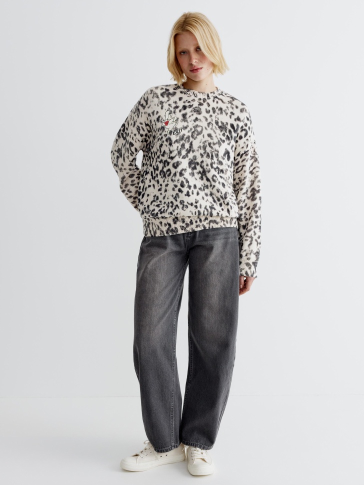 вязаный джемпер  x союзмультфильм от бренда sela вид слева