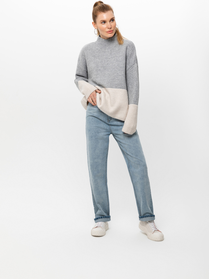 свитер женский (серый, XS)