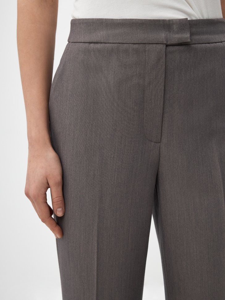 Прямые брюки со стрелками (серый, XS) sela 4680168409509 - фото 6