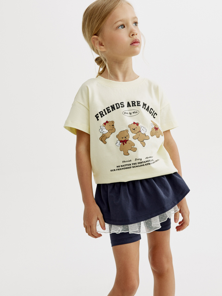 Велосипедки с юбкой Sela, синий, арт. 54343