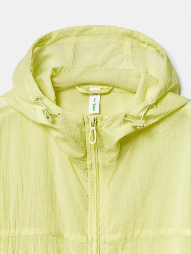 ветровка из нейлона с сумкой-мешком для мальчиков из нейлона спереди