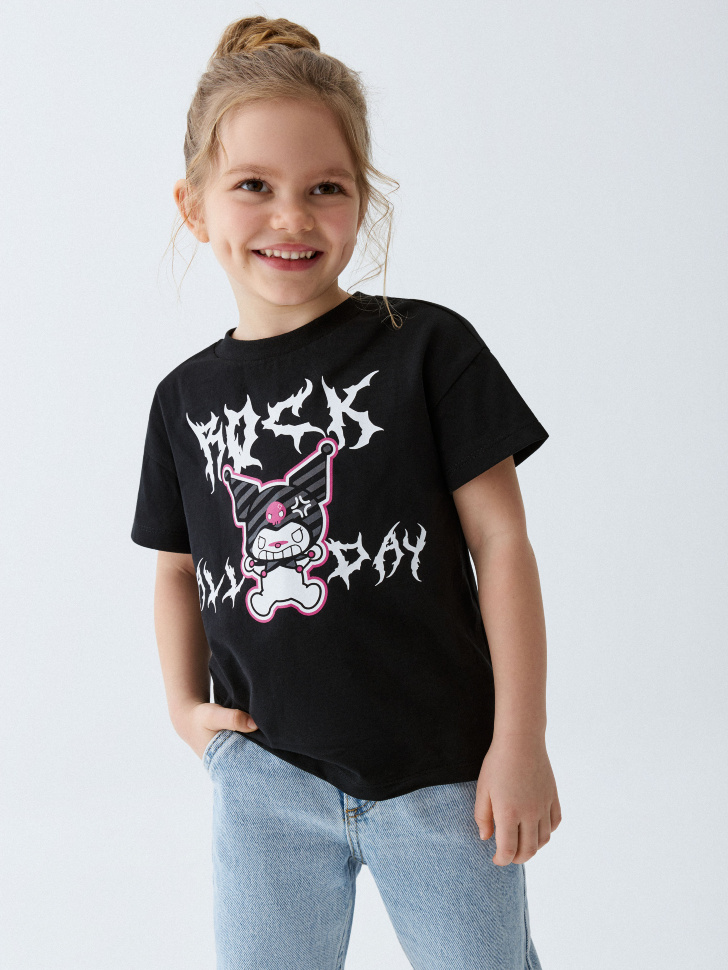 

Футболка с принтом Kuromi для девочек