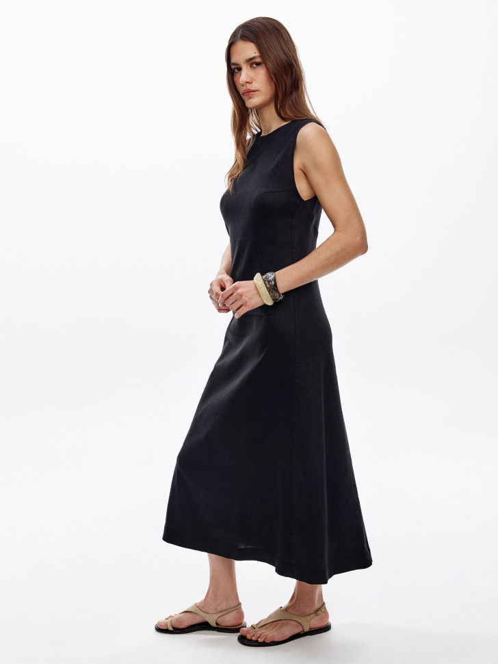 платье миди из смесового льна по цене 4999 руб вид справа