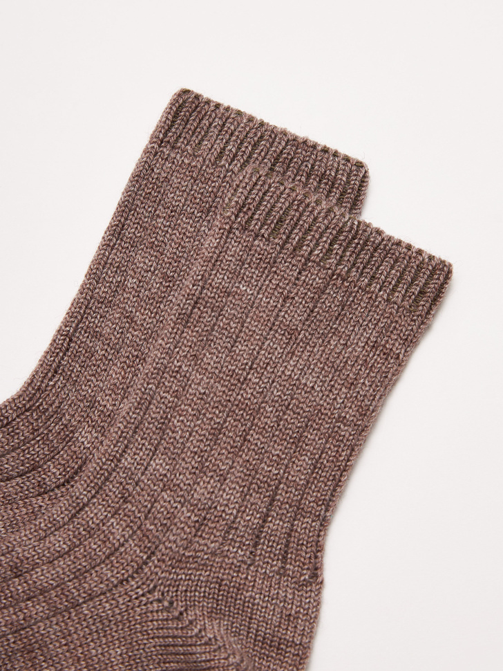 Носки из смесовой шерсти для девочек (коричневый, 22-23) sela 4680168151972 - фото 2