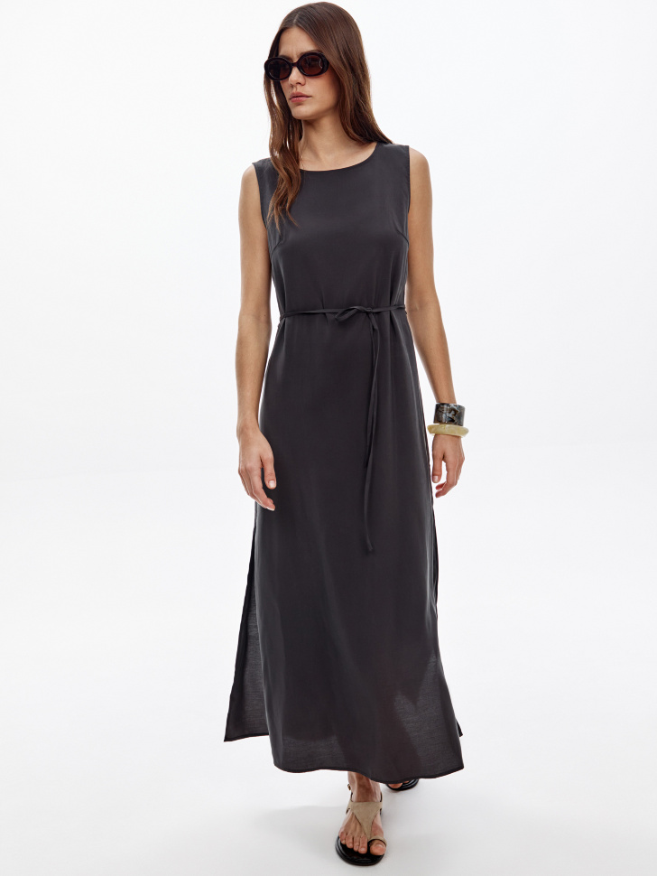 Платье миди Sela из вискозы, серый, арт. 49408