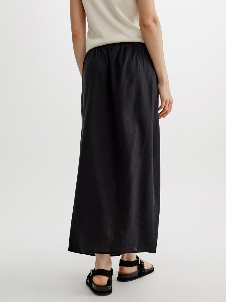 юбка с запахом из смесового льна по цене 2999 руб вид справа