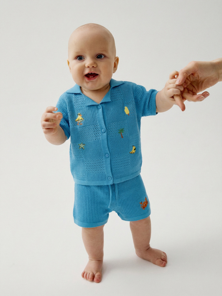 вязаные шорты кроше с вышивкой для малышей 4610517913364 фотография