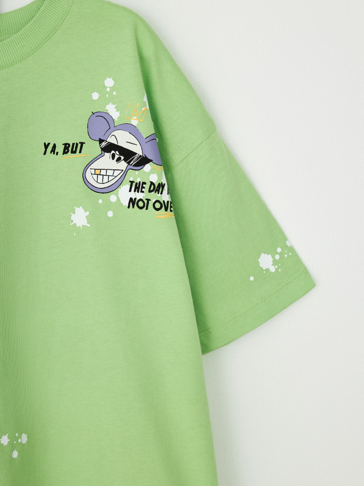 Пижама с принтом для мальчиков (зеленый, 146-152) sela 4680168397493 - фото 7