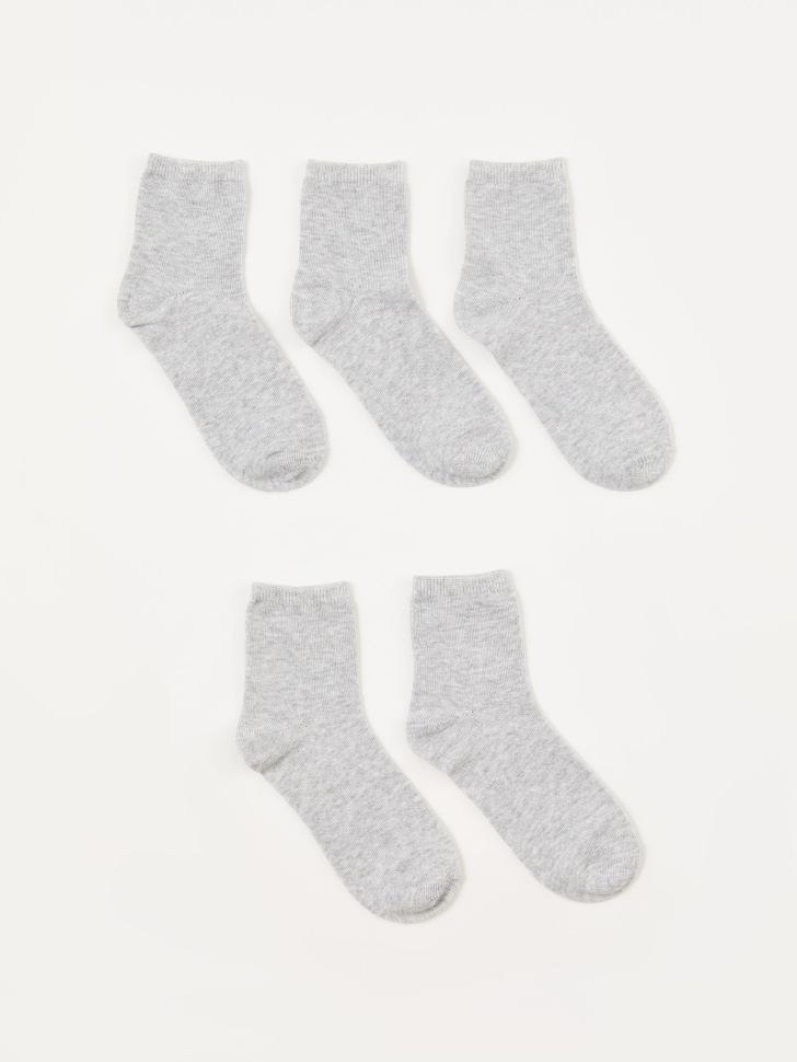 Набор из 5 пар носков для мальчиков (серый, 14-16)