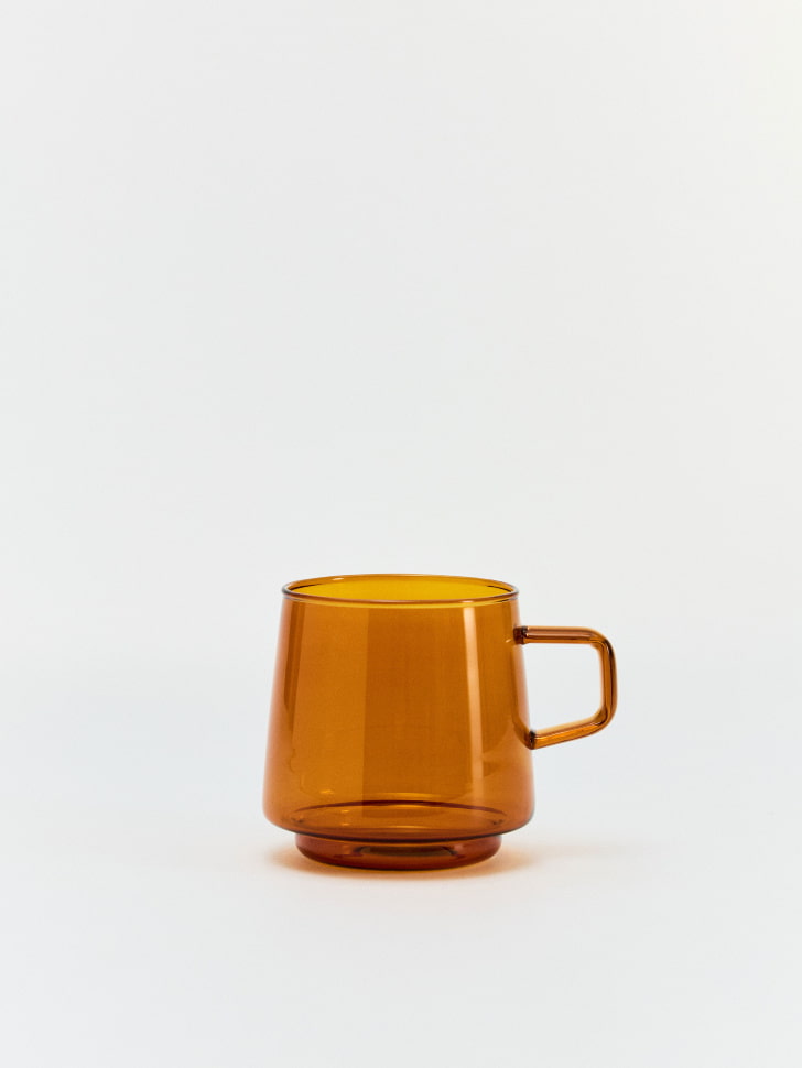 Кружка из стекла, янтарный, арт. n/a