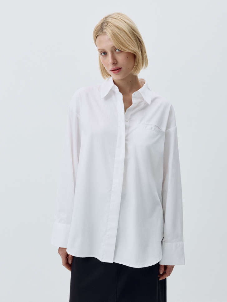 

Хлопковая рубашка оверсайз