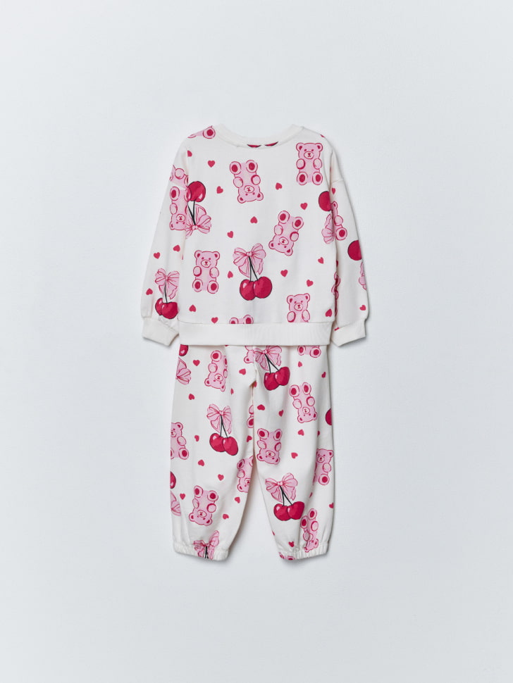 пижама из футера с принтом для девочек 4680798801186 по акции