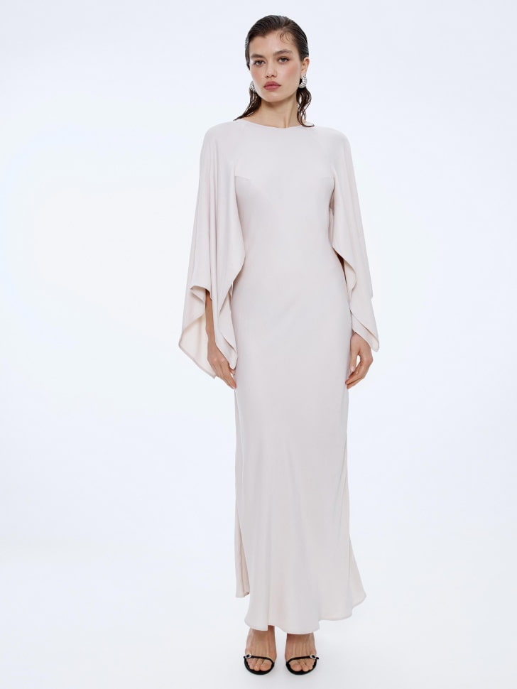 сатиновое платье с широкими рукавами 4610517150363 купить с доставкой