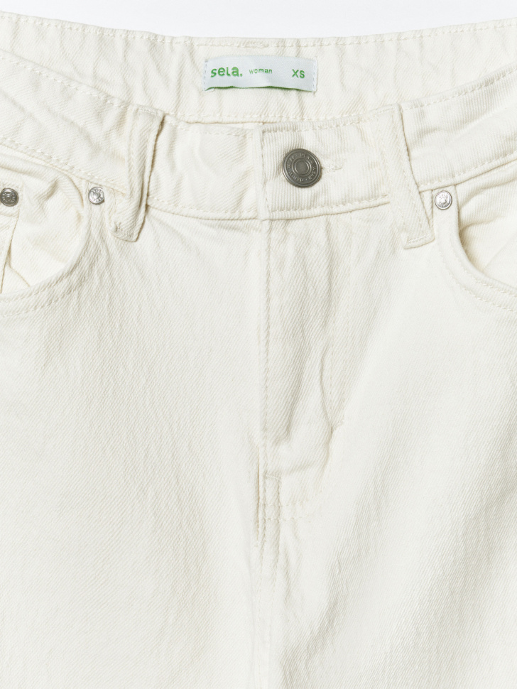 джинсы loose straight для взрослого возраста с изнаночной стороны