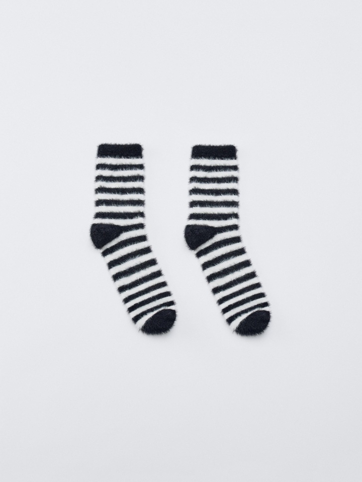 пушистые носки в полоску детские 4610517356819 фотография