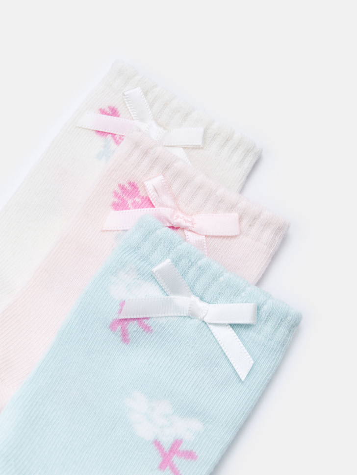 набор из 3 пар носков для девочек от бренда sela вид слева