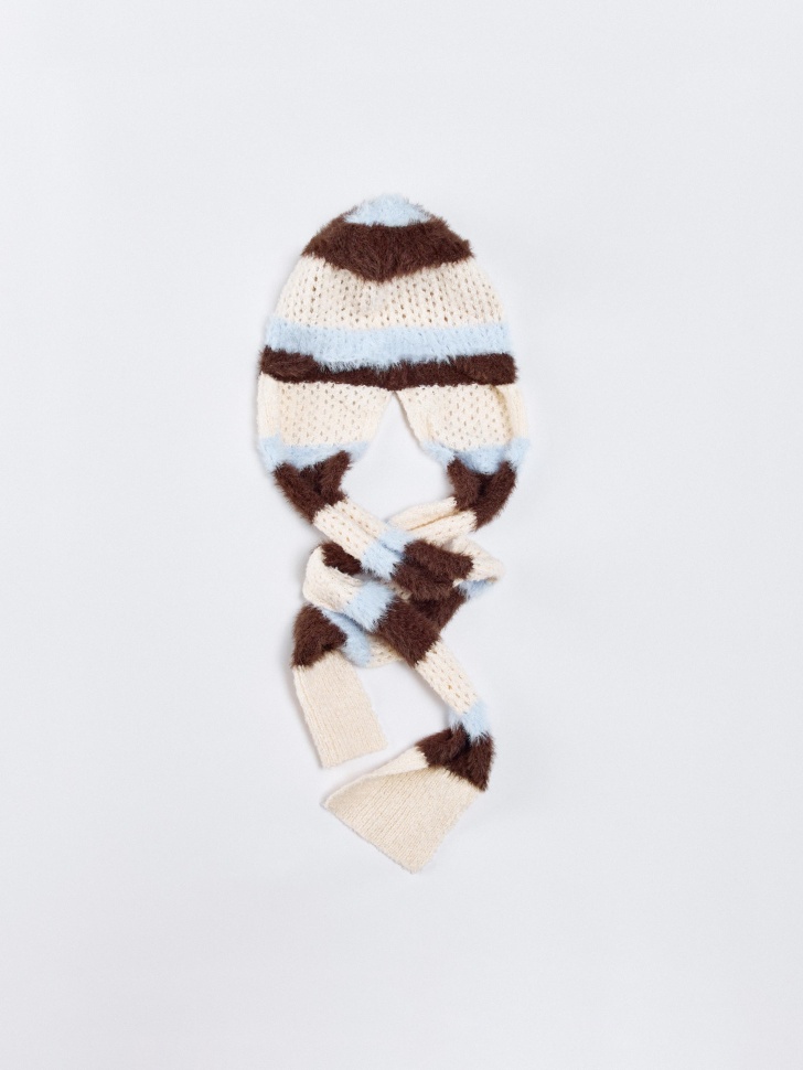 шапка-шарф для девочек от бренда sela вид слева