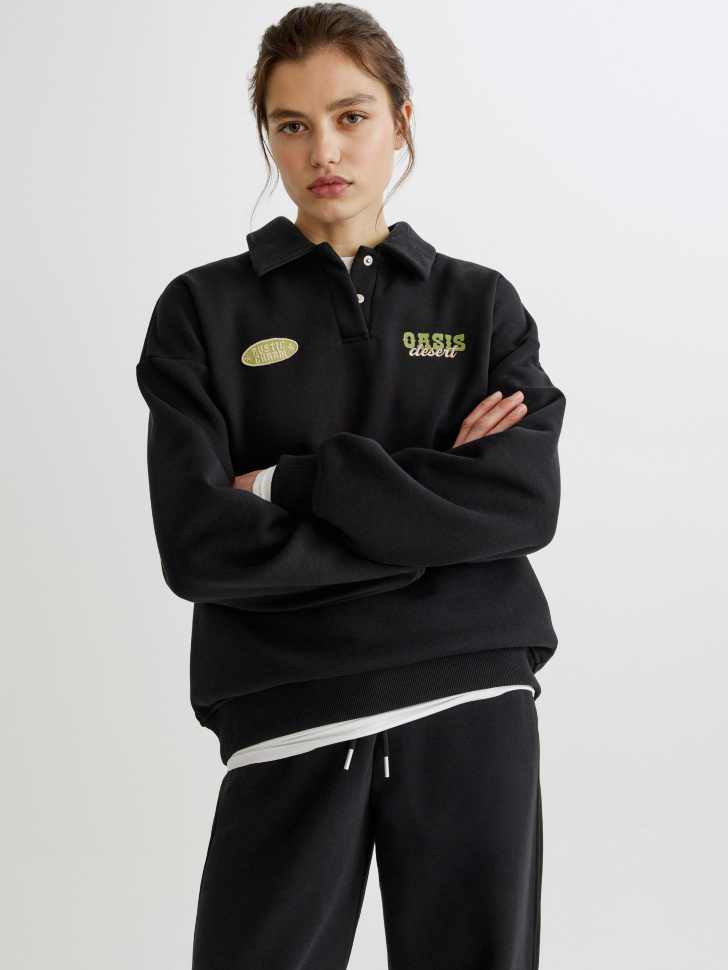 Свитшот-поло оверсайз Sela, арт. 37310