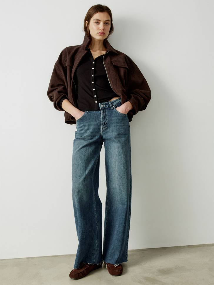 кардиган на пуговицах в рубчик от бренда sela вид слева