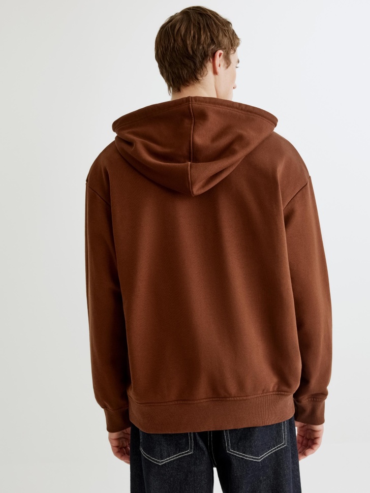 толстовка из футера на молнии по цене 3999 руб вид справа