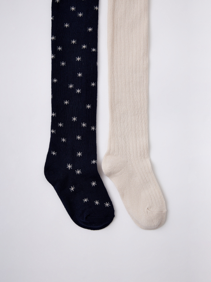 Набор колготок для девочек (принт, 104-110)