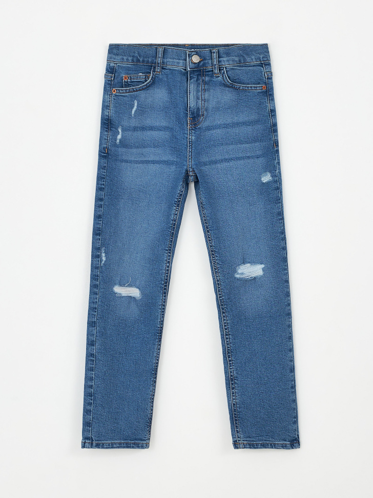 Прямые джинсы для мальчиков (голубой, 152)