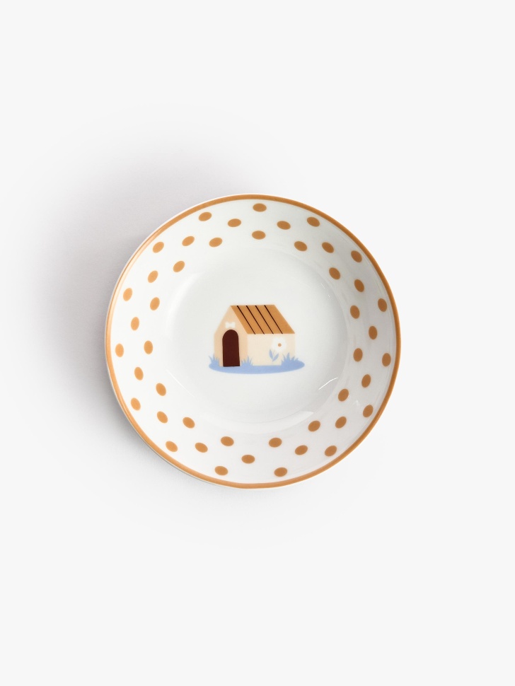 детская глубокая тарелка из фарфора с рисунком 4610517711137 фотография