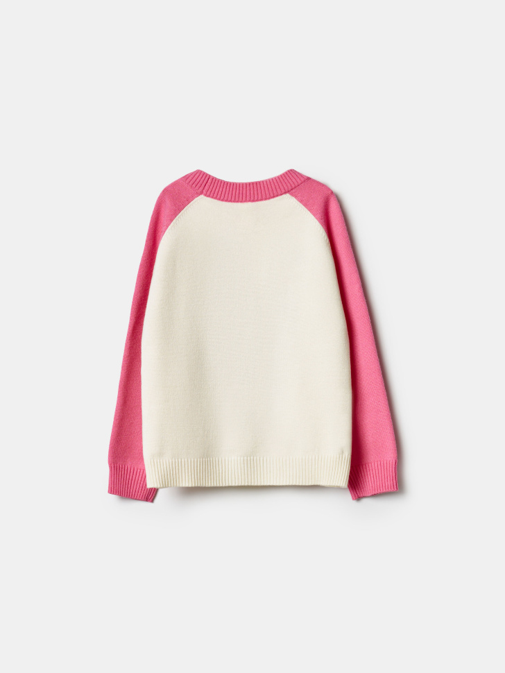 джемпер с принтом для девочек из вискозы спереди