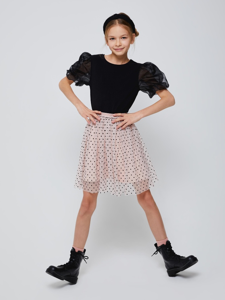 

Юбка в горошек для девочек, Розовый