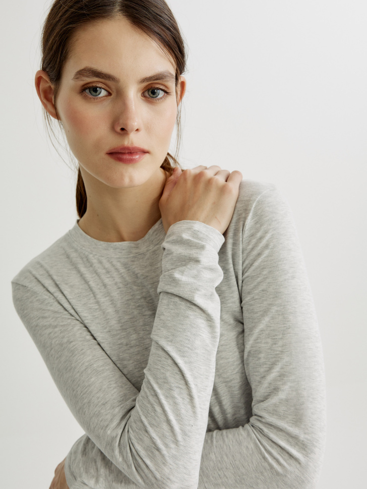 Лонгслив SELA из смесового модала, серый, арт. 41684