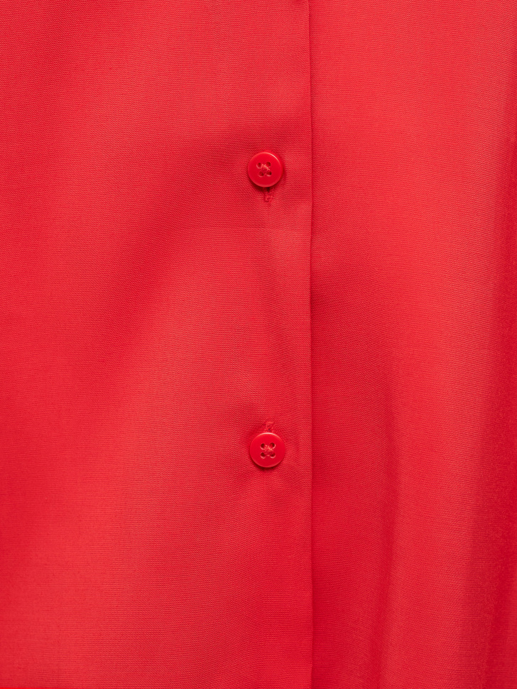 Рубашка оверсайз из модала (красный, XS) sela 4680129489557 - фото 5
