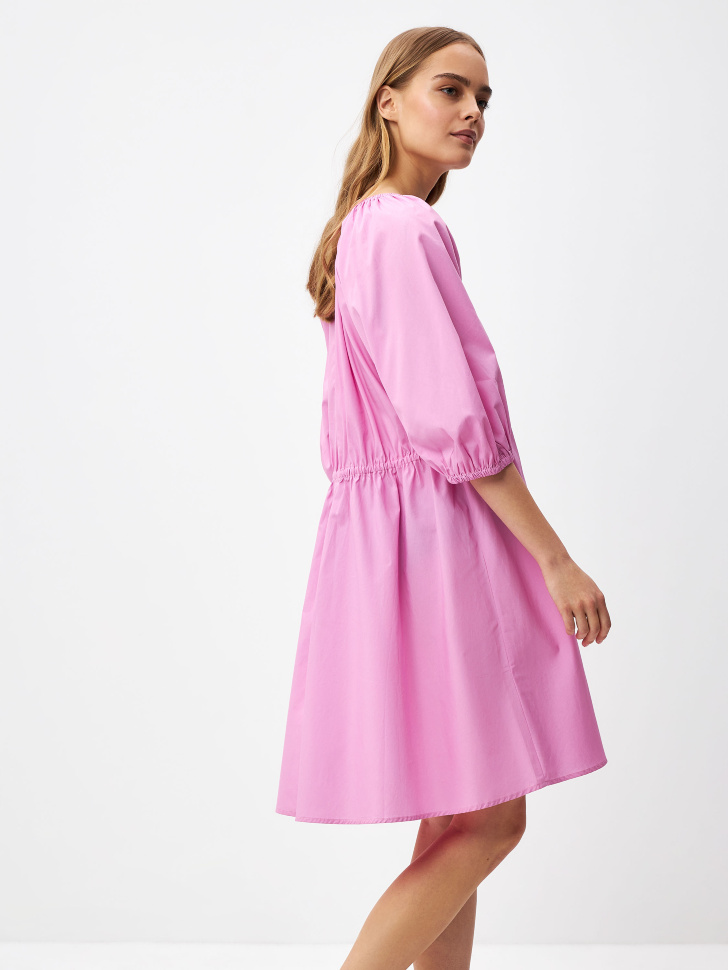 Платье из поплина (розовый, S) sela 4680168666612 - фото 3