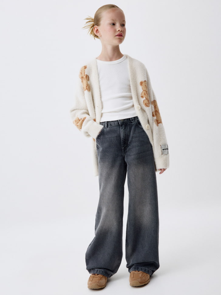 Джинсы LOOSE FIT для девочек из коллекции SELA ARCHIVE. Фото №2