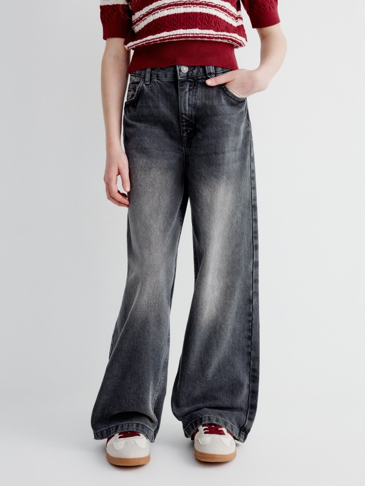 джинсы loose fit для девочек из коллекции  archive 4680798355214 по акции