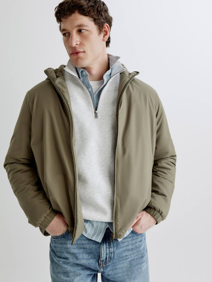 Куртка Sela утепленная с капюшоном, хаки, арт. 41837