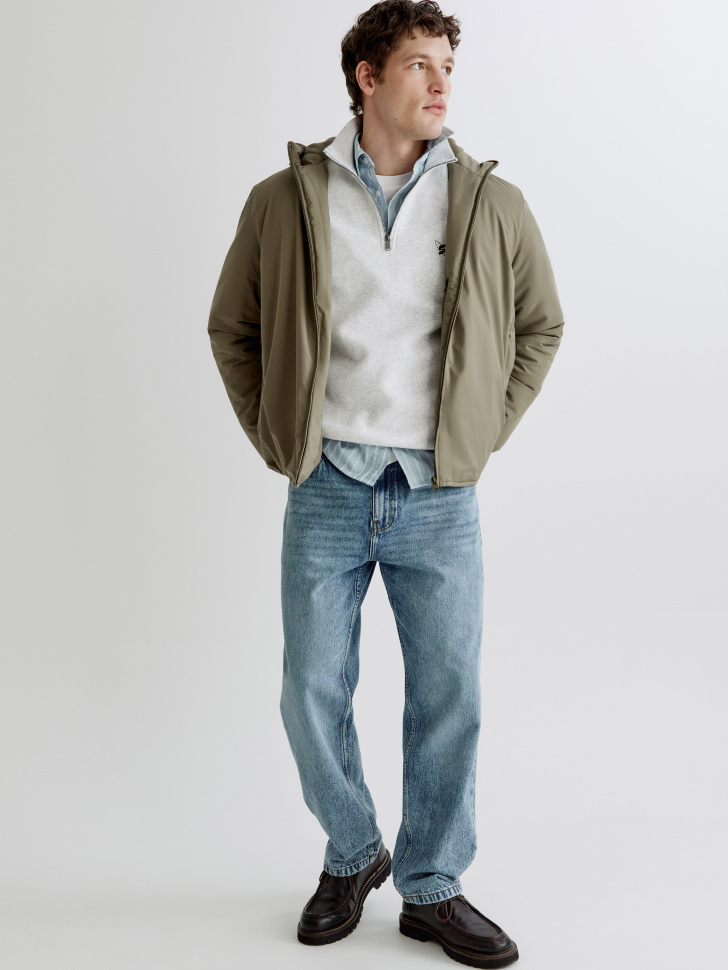 утепленная куртка с капюшоном от бренда sela вид слева