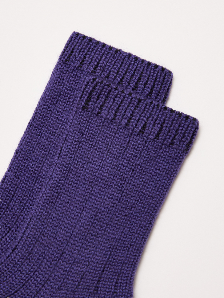 Носки из смесовой шерсти для девочек (фиолетовый, 23-25) sela 4680168152085 - фото 2