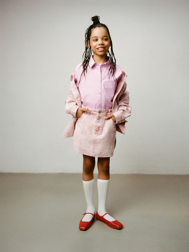 

Джинсовая юбка с цветной стиркой