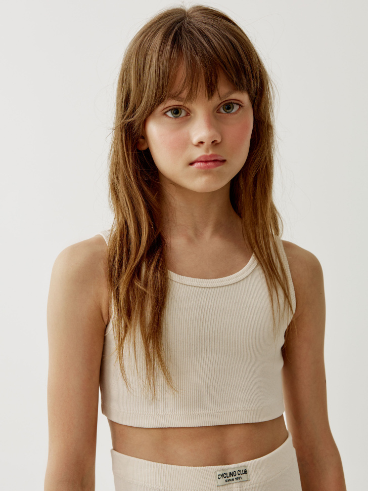 Укороченный топ в рубчик девочек 599₽