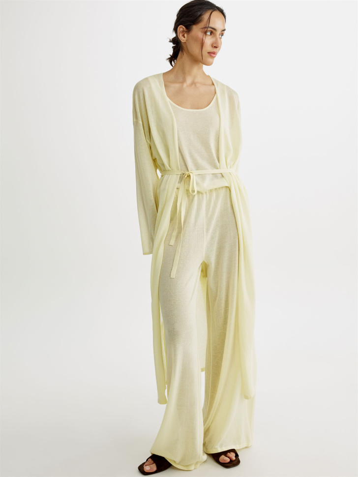 Кардиган Sela удлиненный, бежевый, арт. 54315