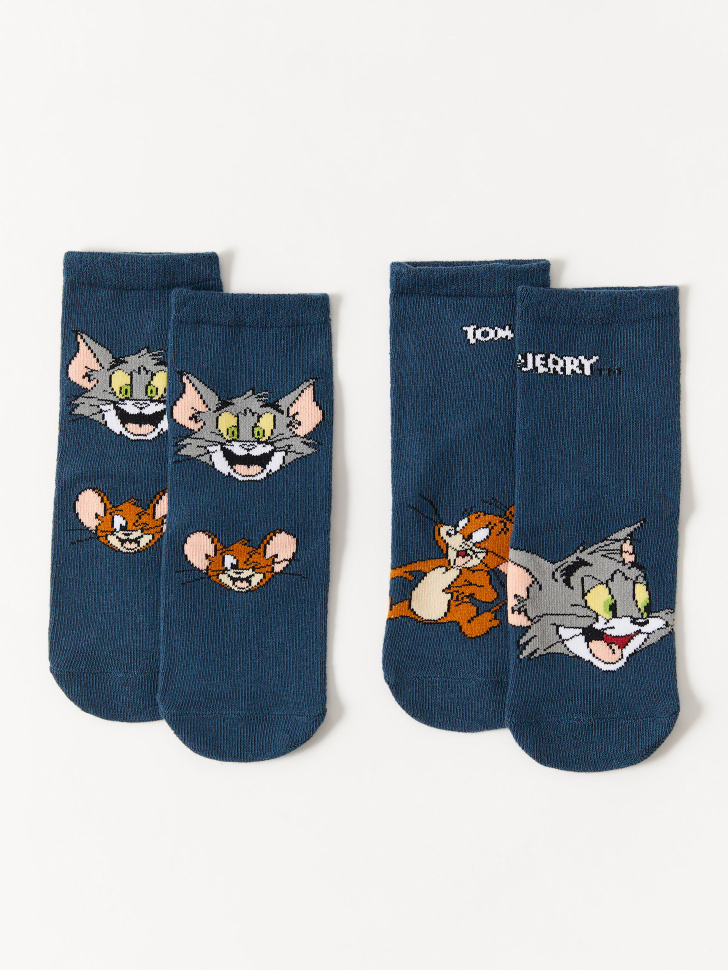 Набор из 2 пар носков с принтом Tom & Jerry для мальчиков (принт, 14-16)