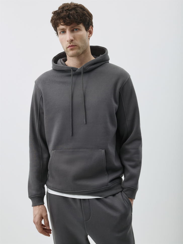 Худи REGULAR FIT из футера с начесом. Фото №3