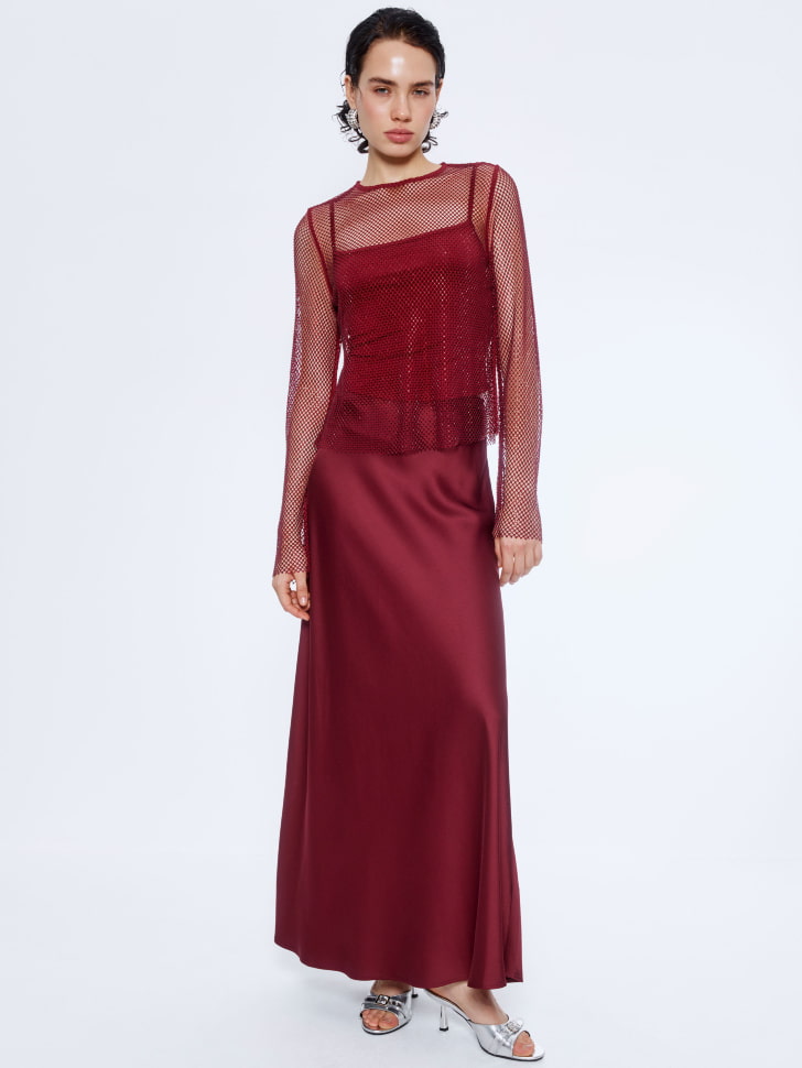 вечерний топ из сетки со стразами 4680798754390 по акции